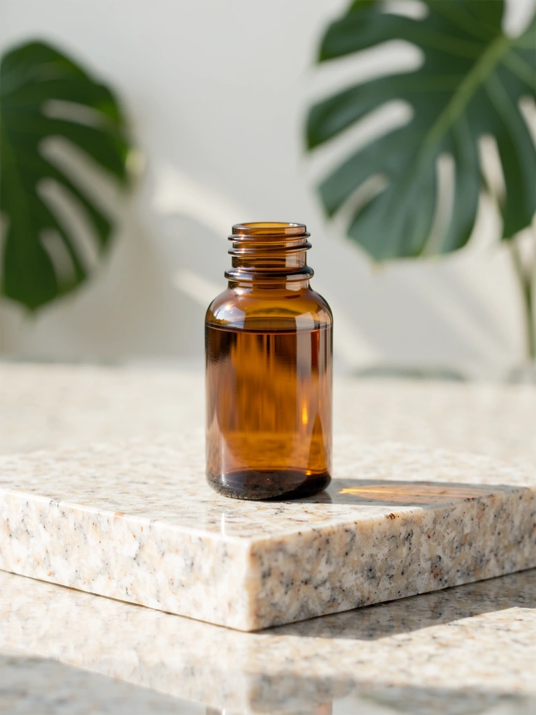 SkinSoothe premium skincare glass vessel